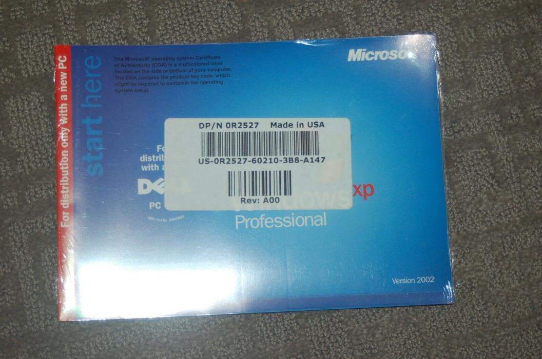 NIP Microsoft Windows XP Professional 2002 Reinstallation CD Disk Dell w/SP 1a