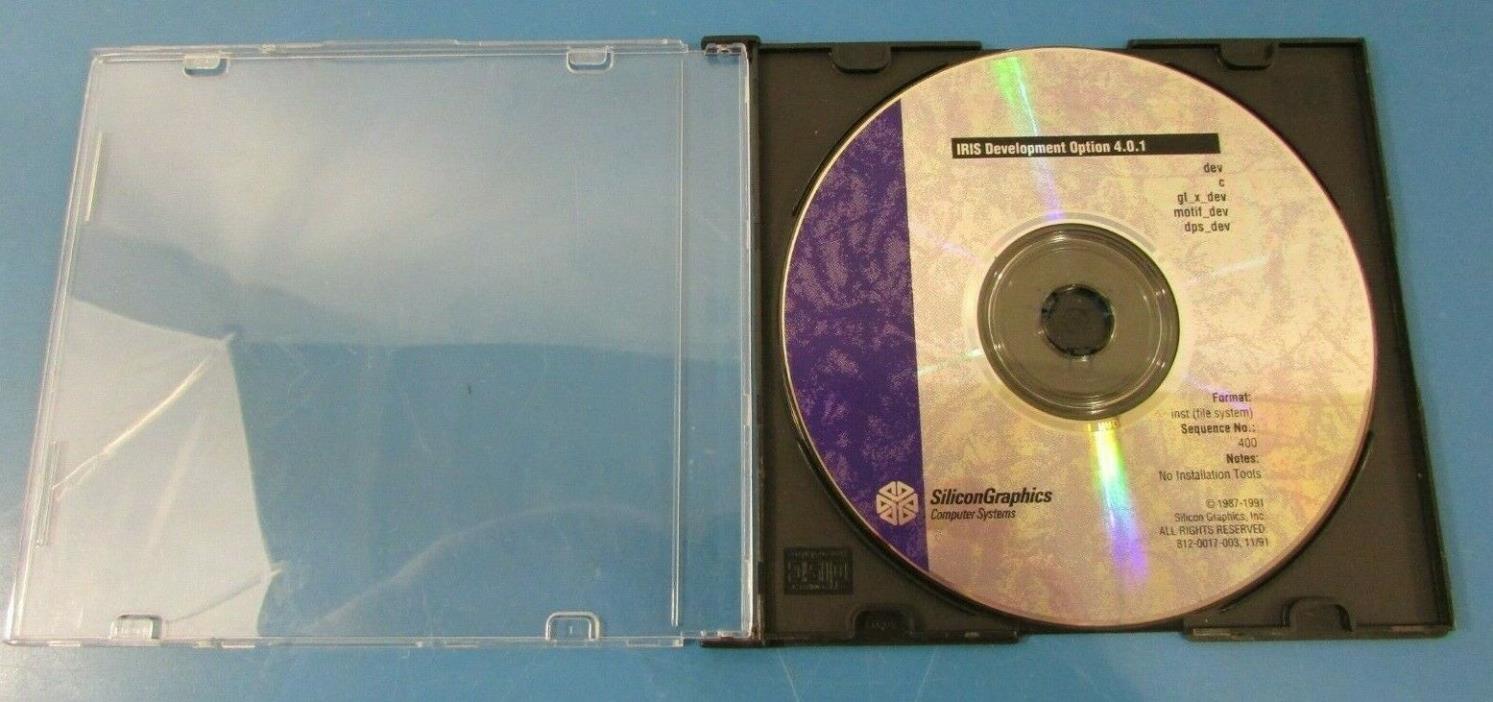SGI Silicon Graphics IRIS Development Option 4.0.1 CD 812-0017-003 Sequence 400