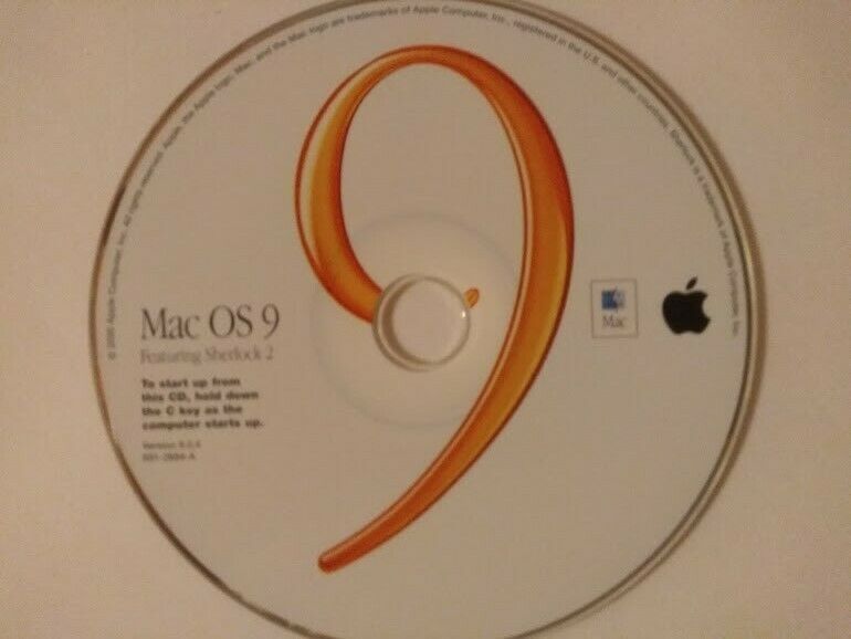 Apple Mac OS 9 Featuring Sherlock 2 CD 9.0.4 691-2684-A Disc Only