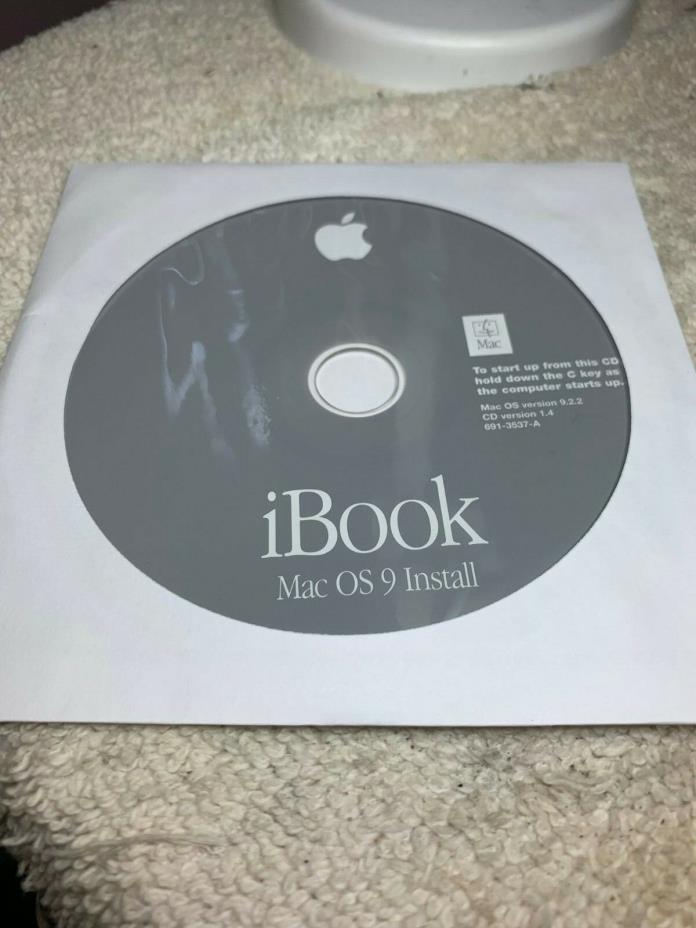 2002 iBook Mac OS 9 9.2.2 Install Restore Macintosh Software Disc CD