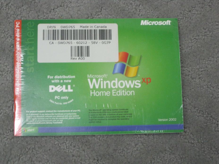 Dell Reinstallation CD for Microsoft Windows XP Home Service Pack 2 SP2 Software