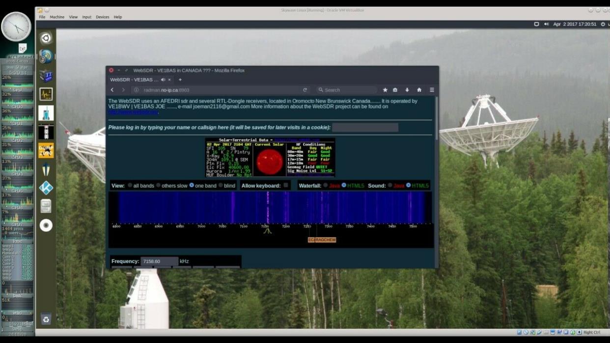 Skywave linux USB software defined radio Softrocks Hermes shortwave satellite