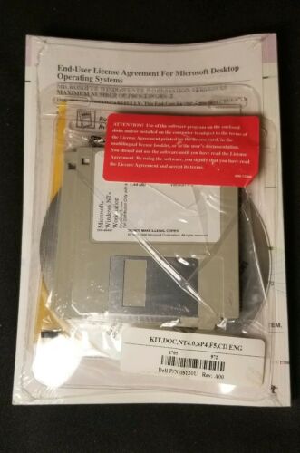 Microsoft Windows NT Workstation 4.0 CD DISK AND FLOPPIES DELL BRAND NEW SEALED