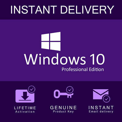 Microsoft Windows 10 Pro Professional 32/64 Bit License Key Code [ 15 PCs ]