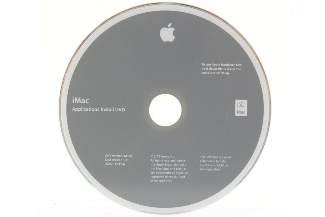 Apple Mac OS X Applications Install Disc for iMac