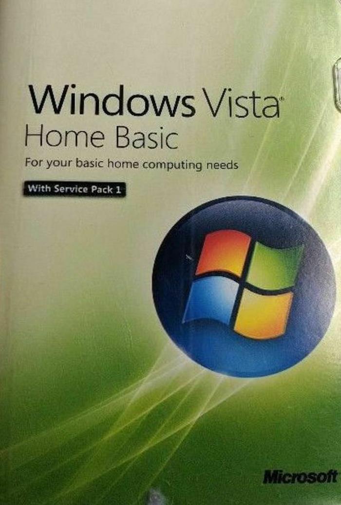 Windows Vista Home Basic 64 bit w/ Service Pack 2 Full Install DVD Product Key