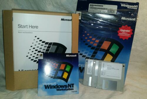 Microsoft Windows NT 4.0 Workstation Upgrade-Diskettes, CD, Manual, Key, in Box