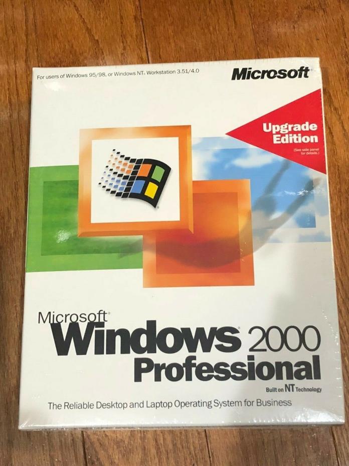 Microsoft Windows 2000 Professional Upgrade Edition - Sealed - New in Orig Box