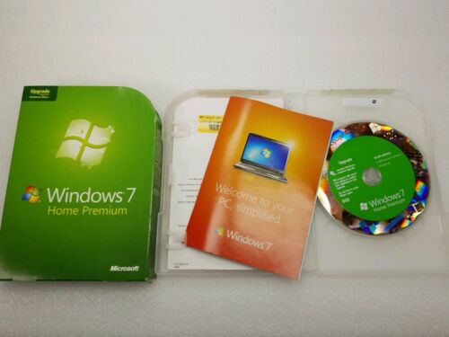 Microsoft Windows 7 Home Premium Upgrade 32 & 64 Bit Discs with Product Key