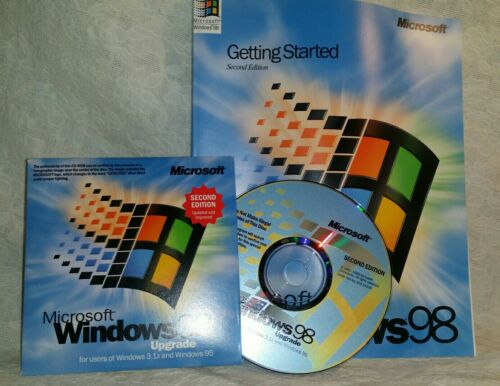 Microsoft Windows 98 Upgrade - Second Edition CD, Manual, Original Box, Key