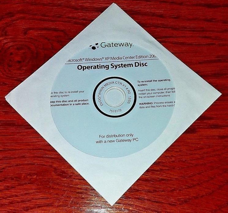 Gateway Microsoft Windows XP 2005 Edition Operating System Disc