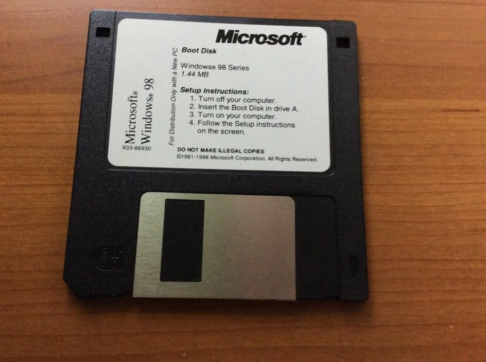 Microsoft WINDOWS 98 Boot Disk