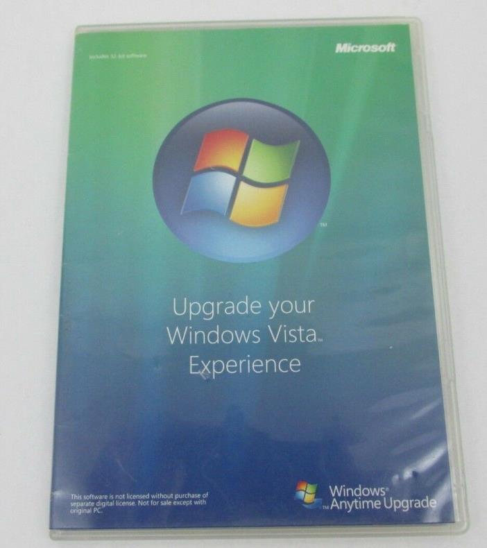 Microsoft Windows Vista Anytime Upgrade Disc 32bit English DVD