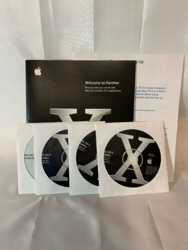 2003 Mac OS X 10 Panther 10.3 Apple Software Install Restore Discs CDs