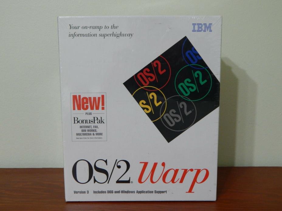 New Old Stock IBM OS/2 Warp Version 3 + Bonus Pack SEALED