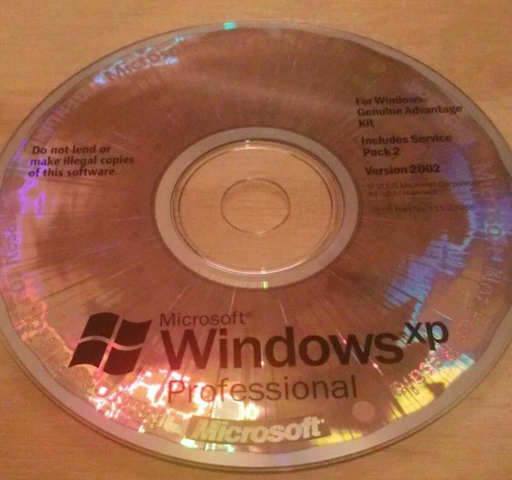 Microsoft Windows XP Professional SP2 for Windows CD Only genuine