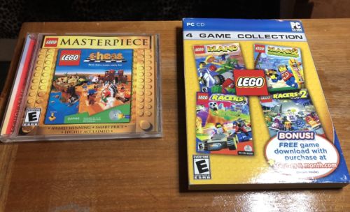 Lego PC 4 GAME COLLECTION - Lego Island 1&2 Racers 1&2 Complete + Lego Chess