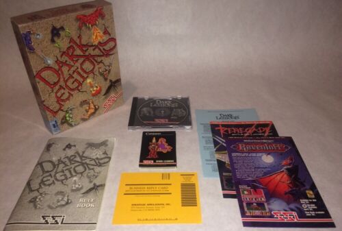 Dark Legions w/ Manual & PC CD monster game + 16 rare Character Cards!  BIG BOX