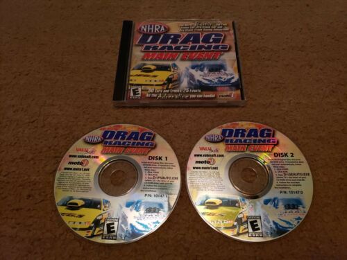 NHRA Drag Racing Main Event PC CD nitro powered funny cars dragster race game!
