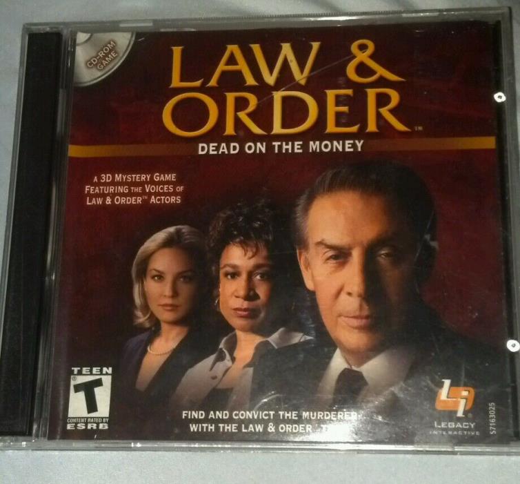 Law & Order: Dead on the Money  (PC, 2002) 3-D Mystery CD-Rom Game