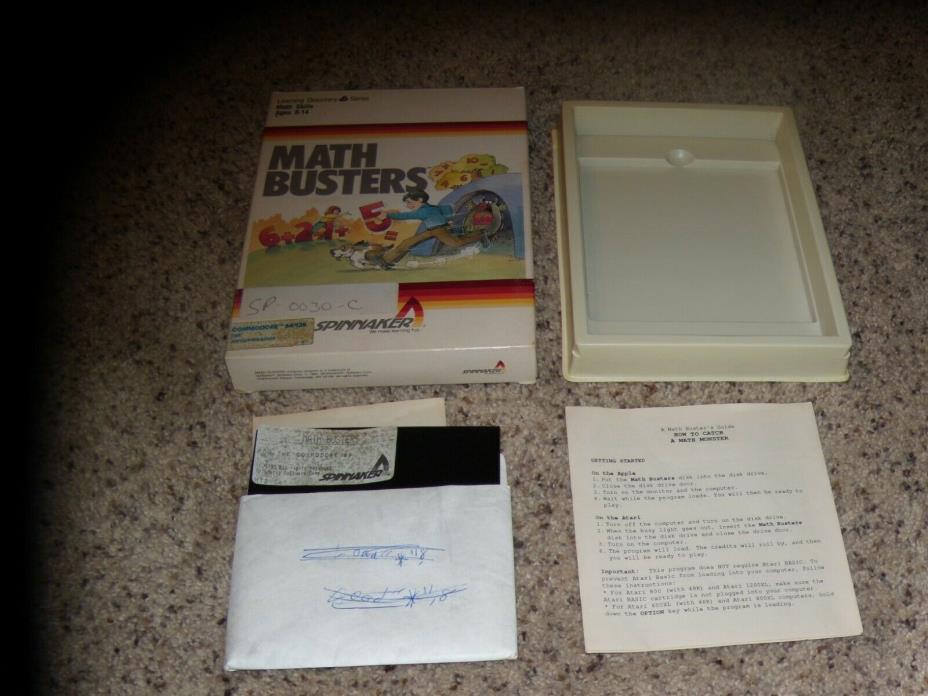 Math Busters Commodore 64 C64 Program with box