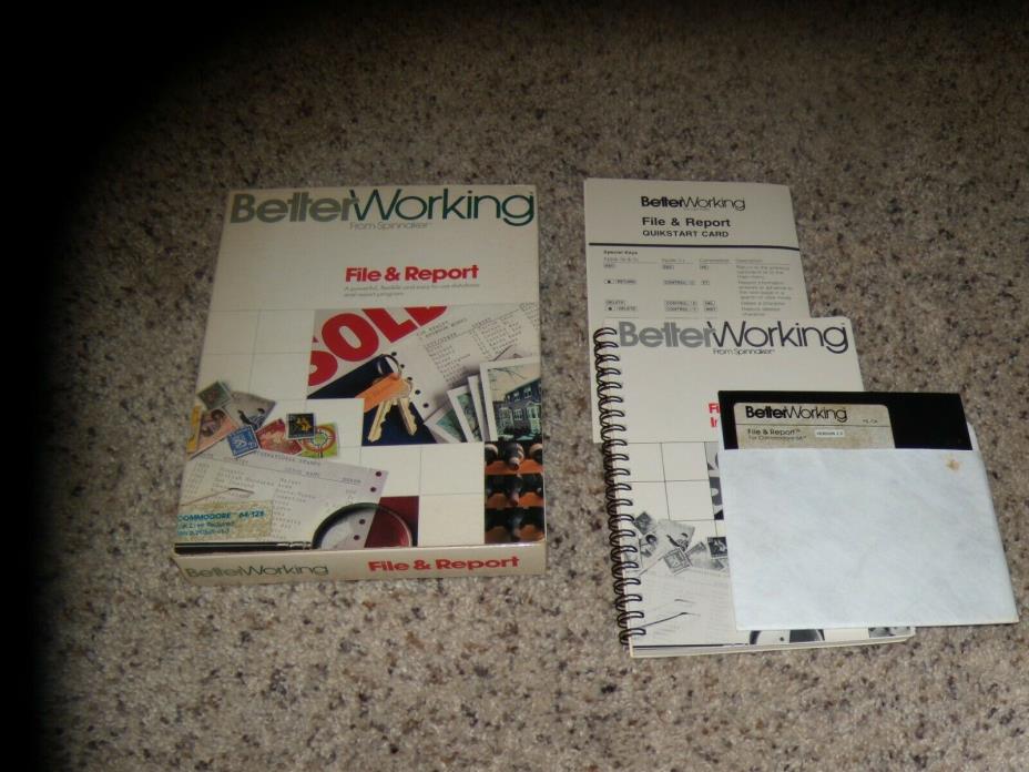 Better Working File & Report Commodore 64 C64 program Complete