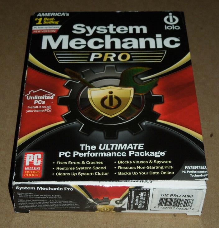 Iolo System Mechanic Pro Unlimited PCs in Home For Windows 7, 8, Vista, XP