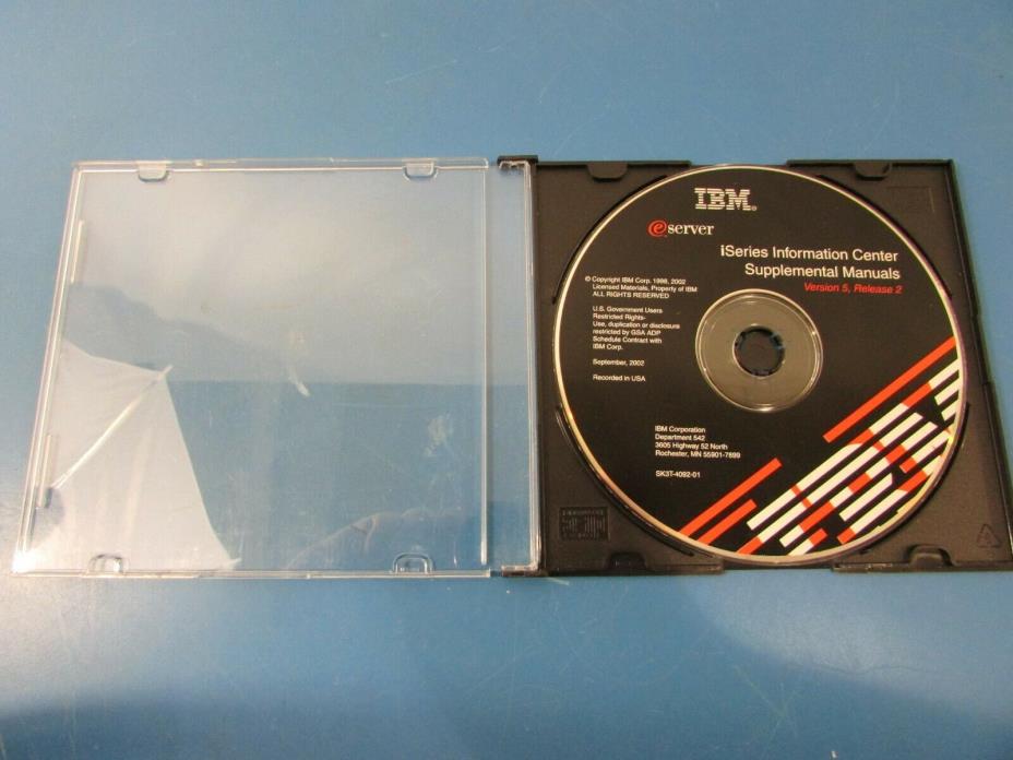 IBM eserver iSeries Information Center Supplemental Manuals CD SK3T-4092-01