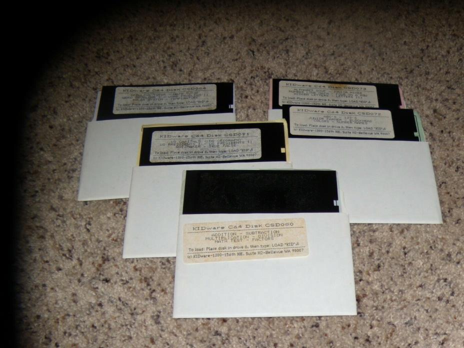 Lot of 5 Commodore 64 C64 Disks