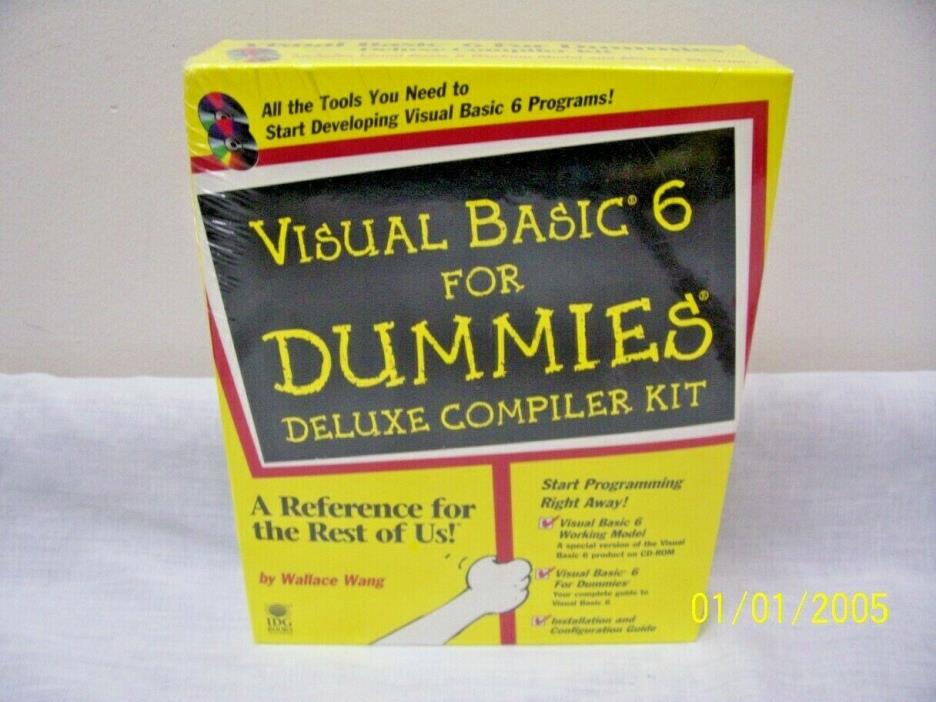 NEW! Visual Basic 6 For Dummies/Deluxe Compiler Computer Kit! FREE Shipping!