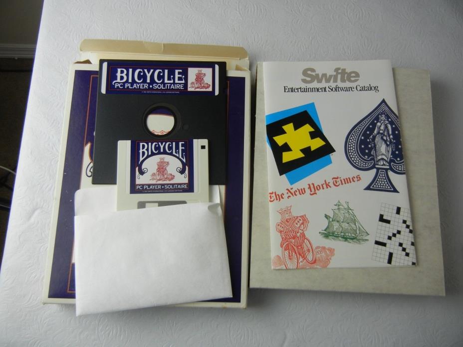 Vintage Bicycle Solitaire 1991 PC Player Game