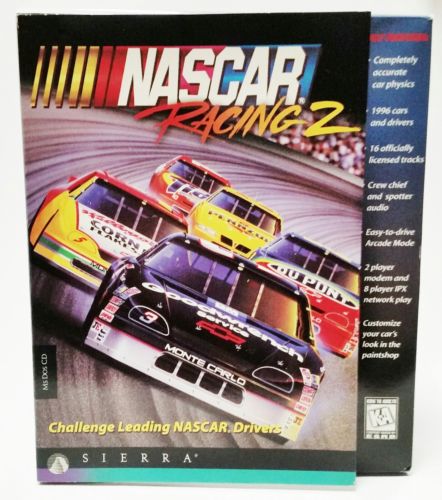 New Nascar Racing 2 (PC CD ROM, 1996) Big Box Sierra Computer Freeshipping