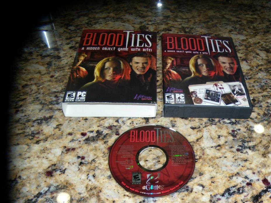 Blood Ties: A Hidden Object Game with Bite! (PC, 2008) Mint game