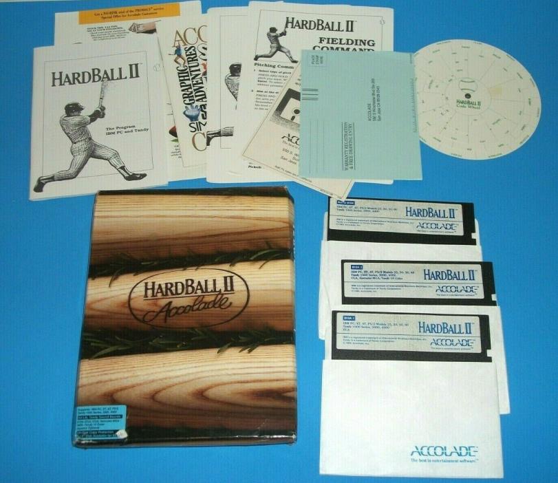Accolade Hardball II 2 IBM PC 5.25