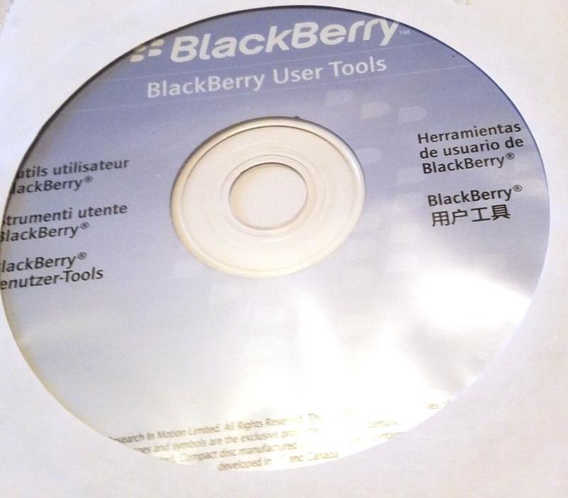 Replacement Utility CD Blackberry Tools