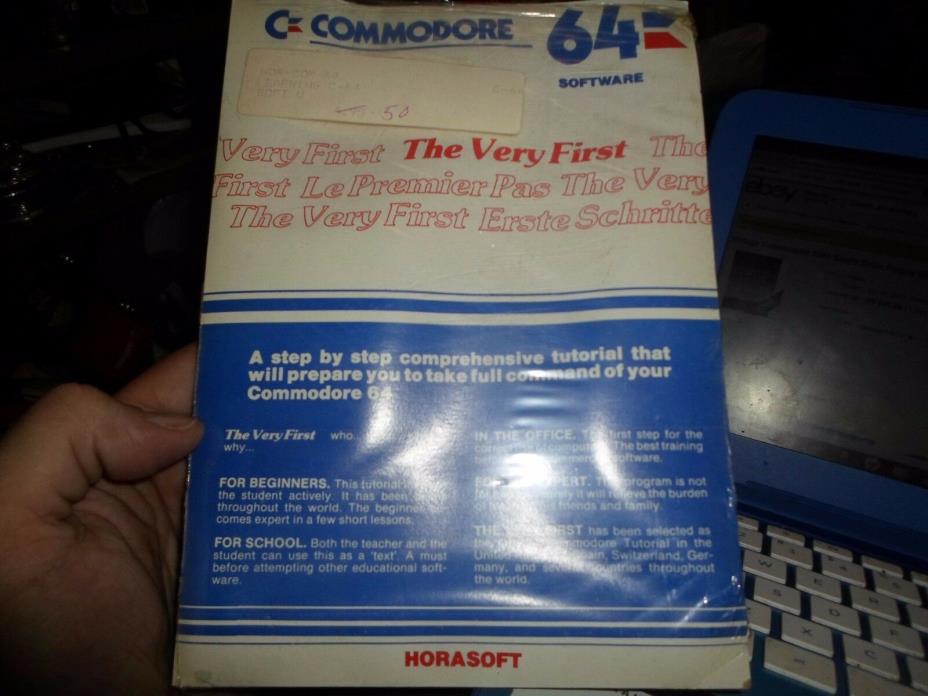 Vintage Commodore 64 learning Disk form Horasoft new Sealed