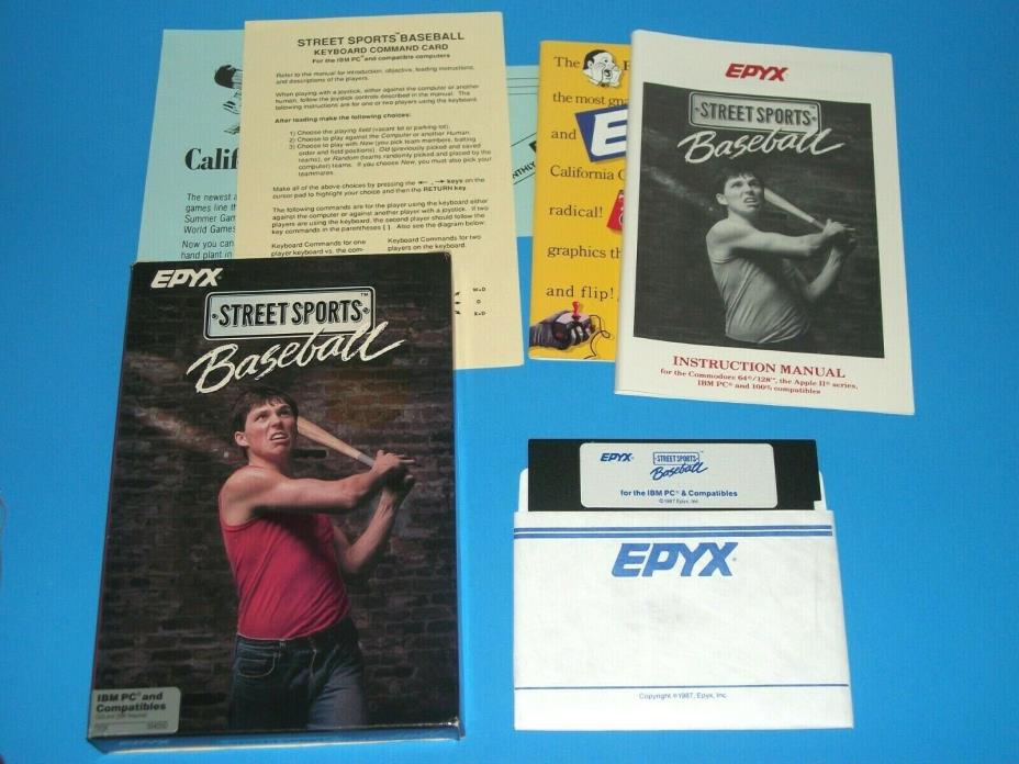 Epyx Street Sports Baseball IBM PC 5.25