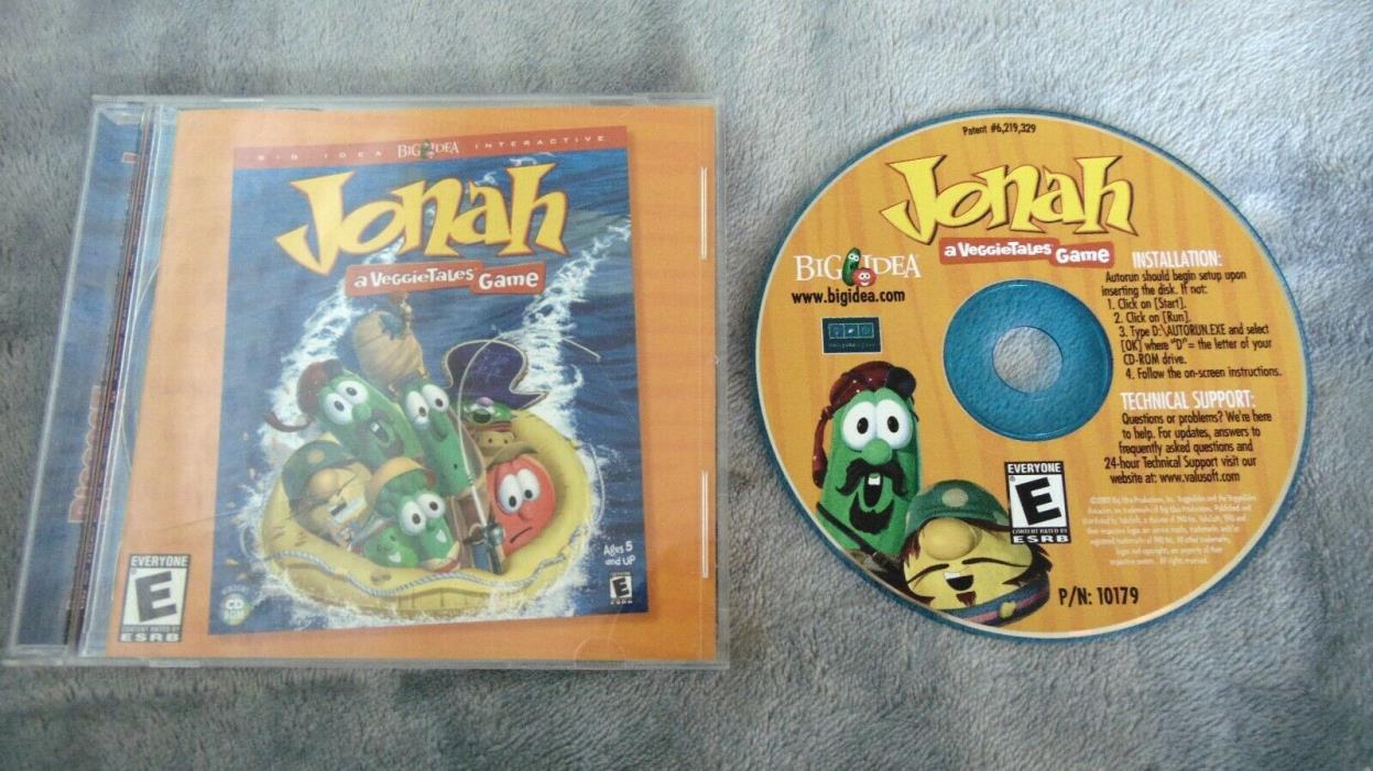 Jonah A VeggieTales Game PC Game Windows CD Childrens computer disc RARE LNC