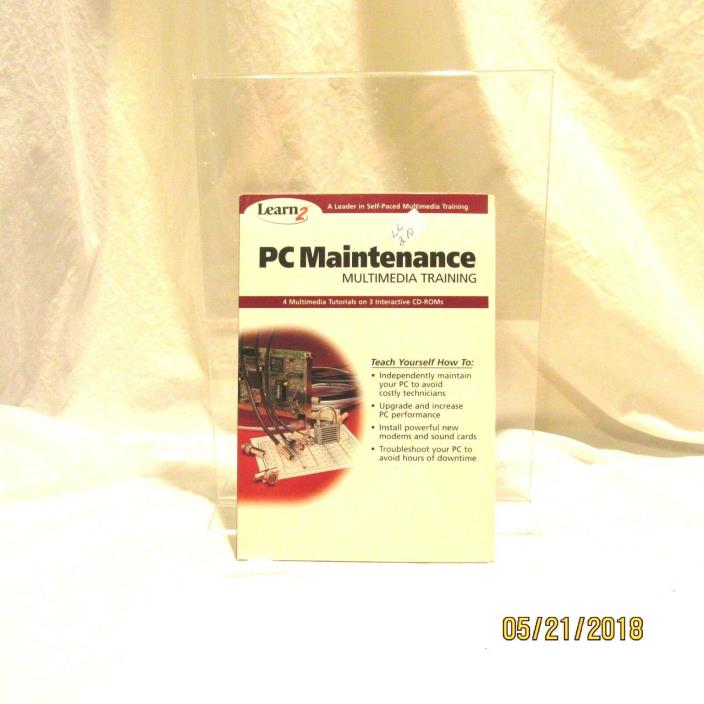 Learn 2 PC Maintenance Multimedia Training CD Roms Windows 95/98/NT4