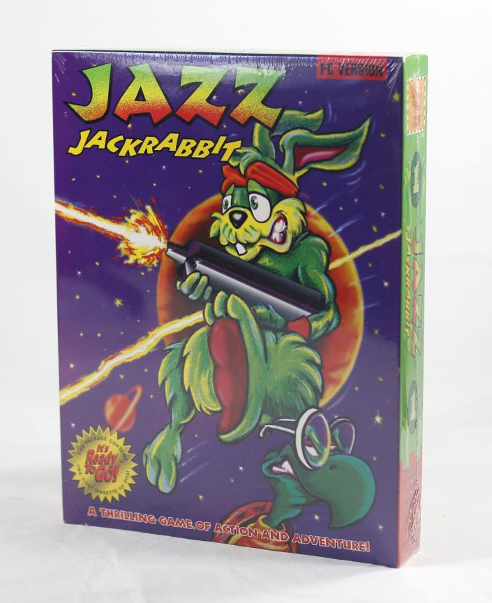 Vintage Big Box PC Sealed - Jazz Jackrabbit 1994 Epic Megagames CASE FRESH 3.5