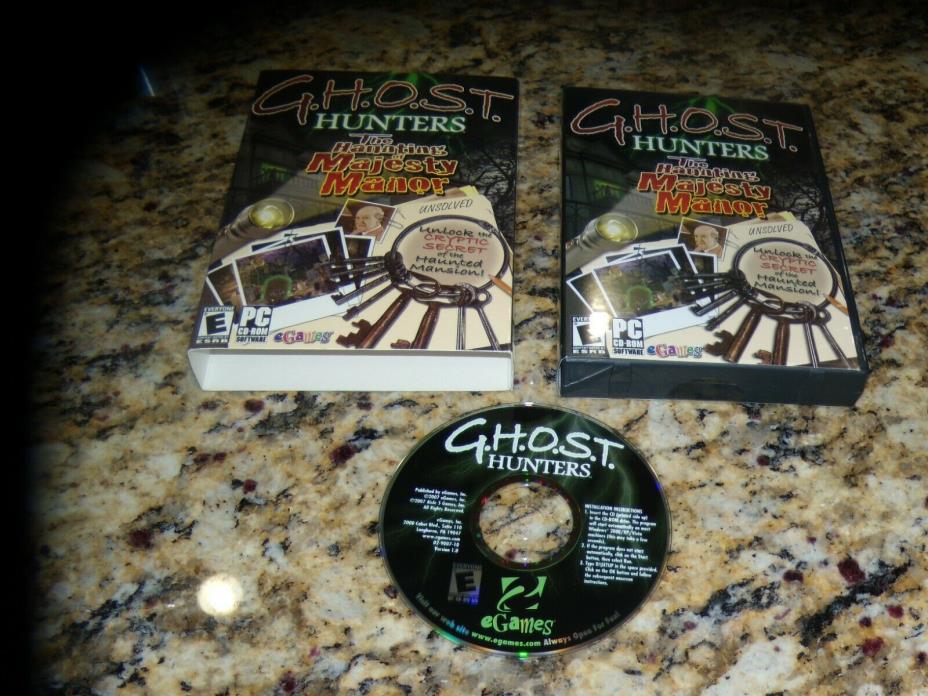 G.H.O.S.T Hunters The Haunting of Majesty Manor (PC, 2007) Mint Game