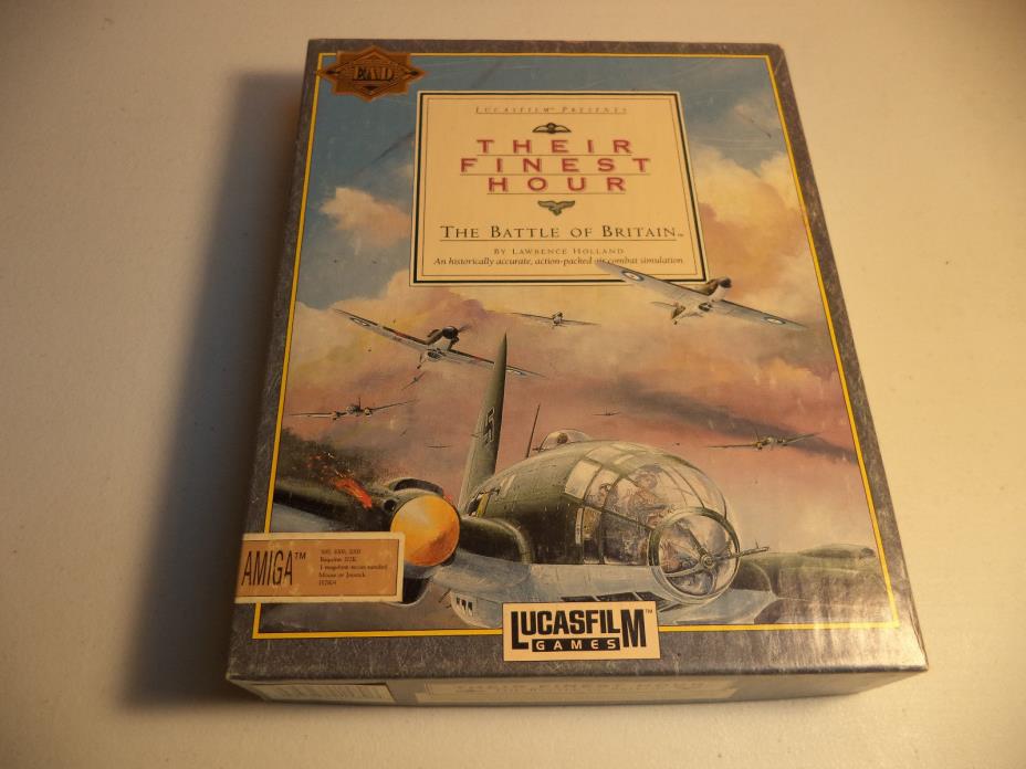 THEIR FINEST HOUR THE BATTLE OF BRITAIN Commodore Amiga Game by LucasFilm!!