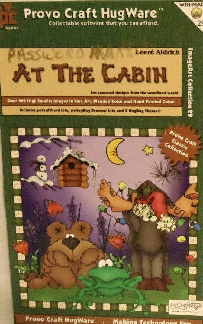 AT THE CABIN Images Borders Phrases Outdoors Wildlife Provo Craft HugWare 29