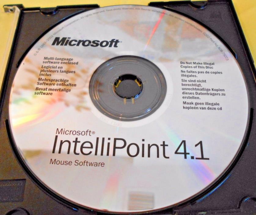 Software Microsoft IntelliPoint 4.1 Mouse Software  Multi language software