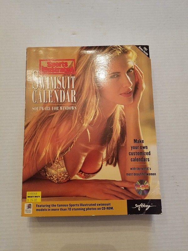 Sports Illustrated Swimsuit Calendar Software For Windows CD-ROM Softkey 1994