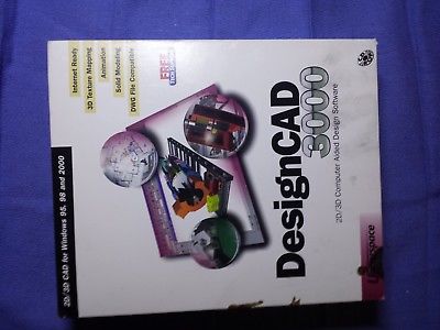 DesignCAD 3000 2d/3d computer aided design software factory sealed collectible.
