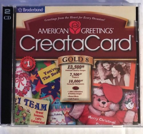 American Greetings CreataCard Broderbund GOLD 8
