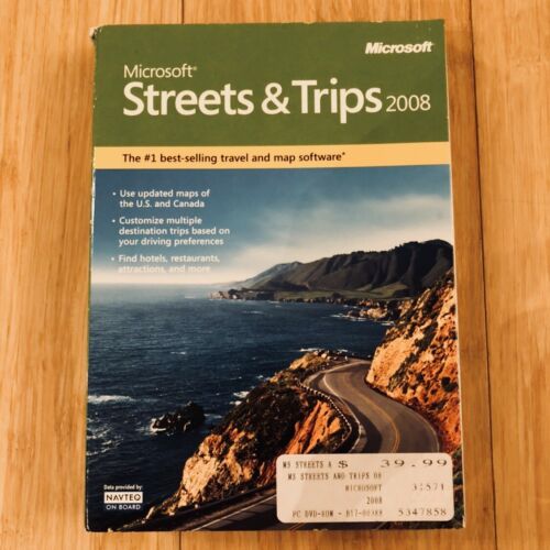 Streets & Trips 2008 Microsoft Travel Program Windows Vista
