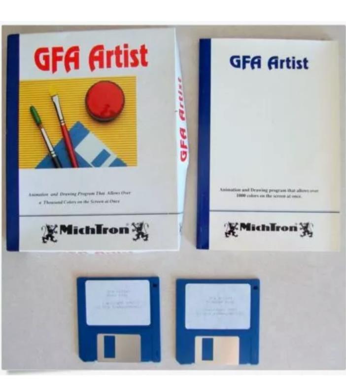 GFA Artist Computer Disk Vtg Michtron Systemtechnik animated drawing Program