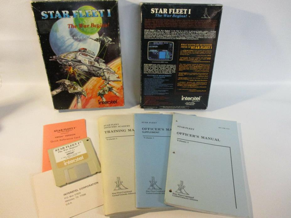 STARFLEET 1 Commodore Amiga Game by Interstel!!